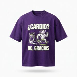 Camiseta Oversize «¿Cardio? No, Gracias» — Flex Gear