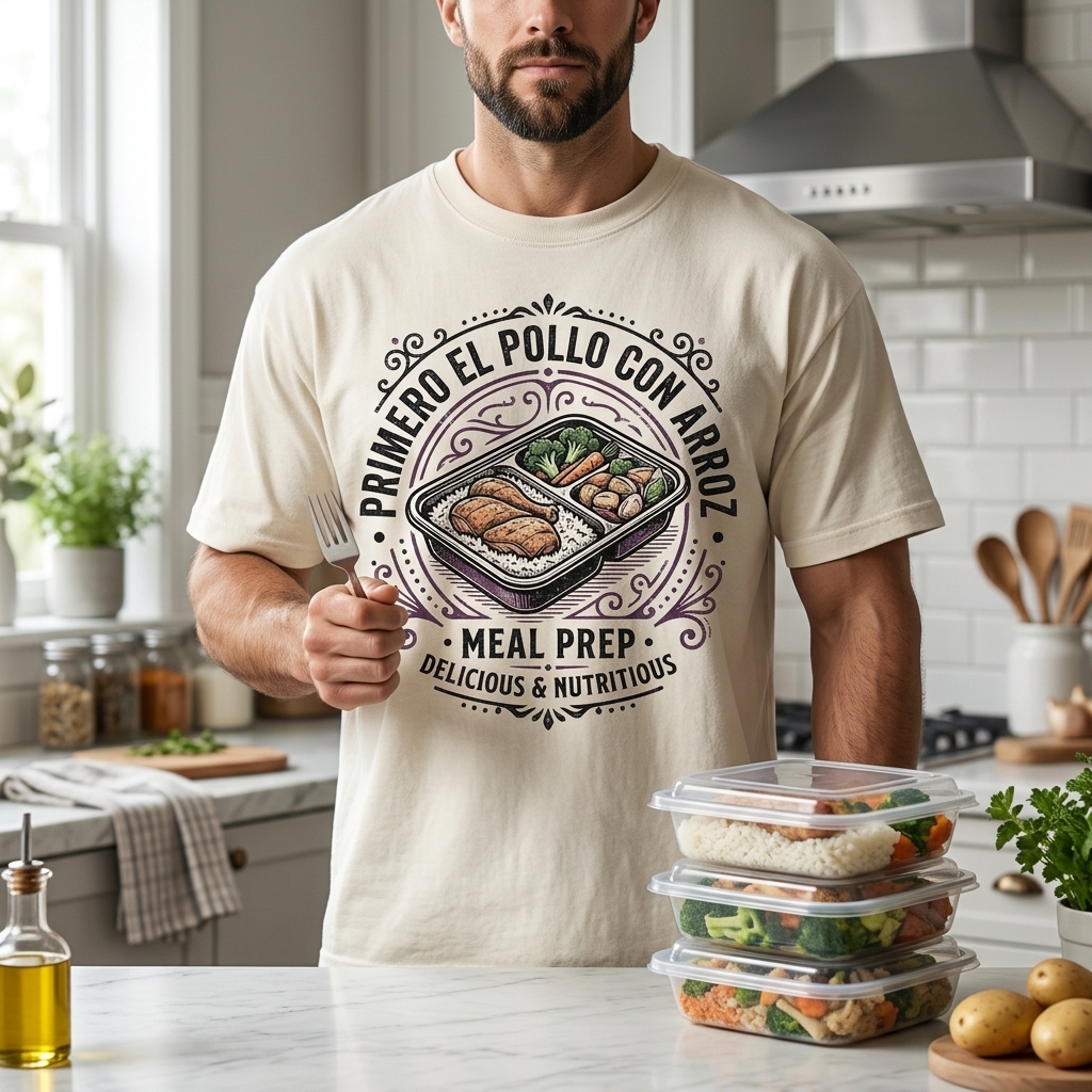 Camiseta Oversize «Primero el Pollo con Arroz» — Flex Gear