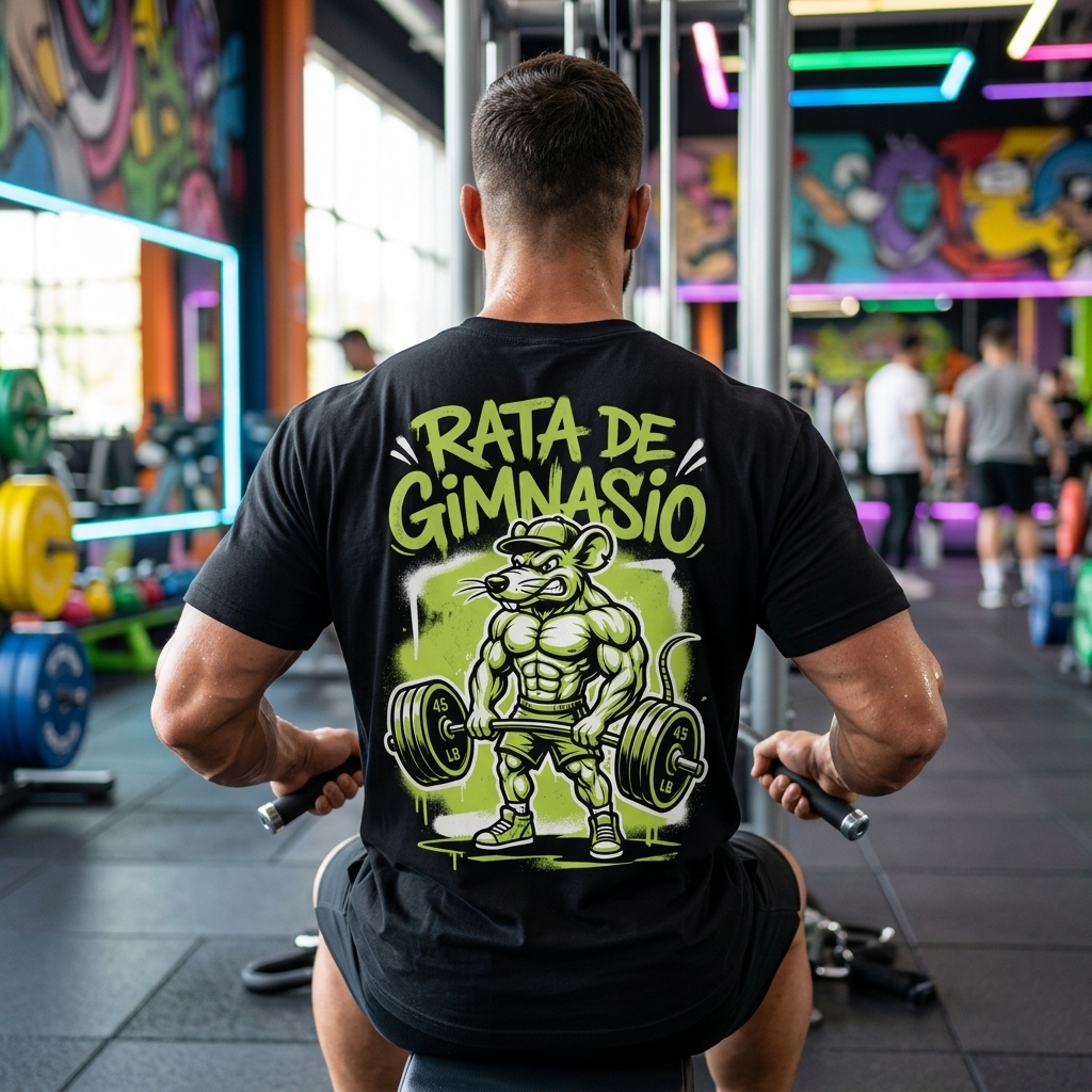 Camiseta Oversize «Rata de Gimnasio» — Flex Gear